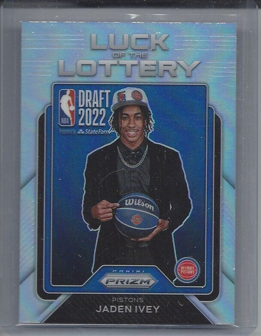 JADEN IVEY 2022-23 PANINI PRIZM LUCK OF THE LOTTERY SILVER PRIZMS RC #5