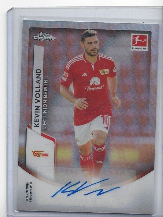 KEVIN VOLLAND 2023-24 TOPPS CHROME BUNDESLIGA UNION BERLIN REFRACTOR AUTO