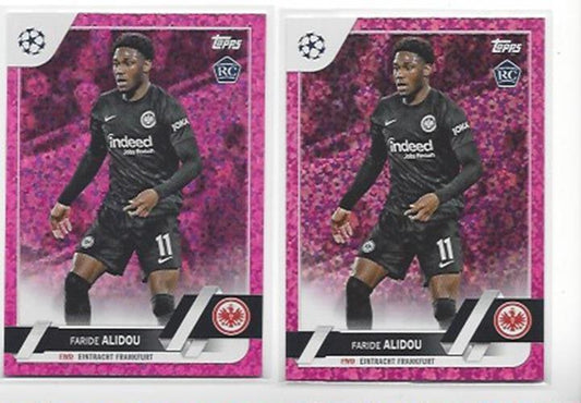 FARIDE ALIDOU 2022-23 TOPPS UEFA CLUB COMPETITIONS PINK SPARKLE SP RC #35