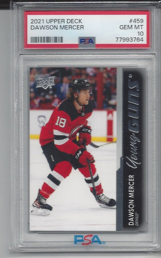 DAWSON MERCER 2021-22 UPPER DECK YOUNG GUNS RC #459 PSA 10 GEM MINT