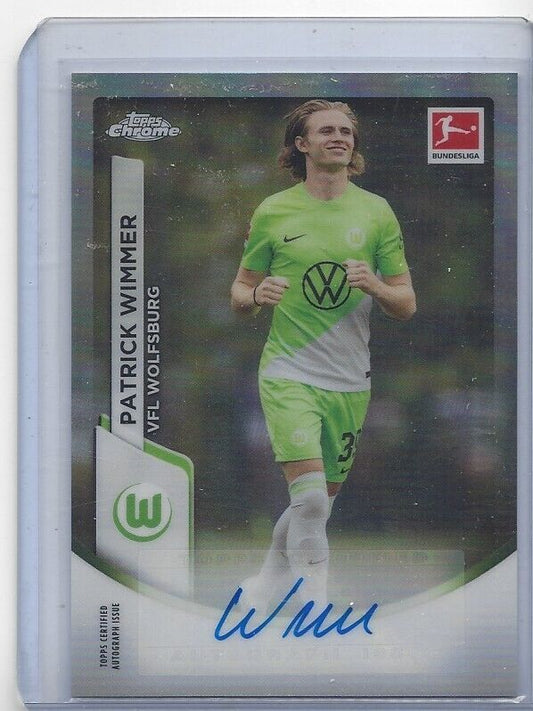 PATRICK WIMMER 2023-24 TOPPS CHROME BUNDESLIGA WOLFSBURG REFRACTOR AUTO