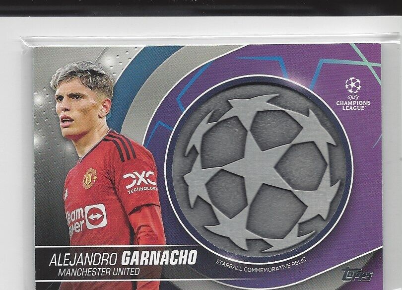 ALEJANDRO GARNACHO 2023-24 TOPPS CLUB COMPETITIONS UCL STARBALL RELIC PATCH