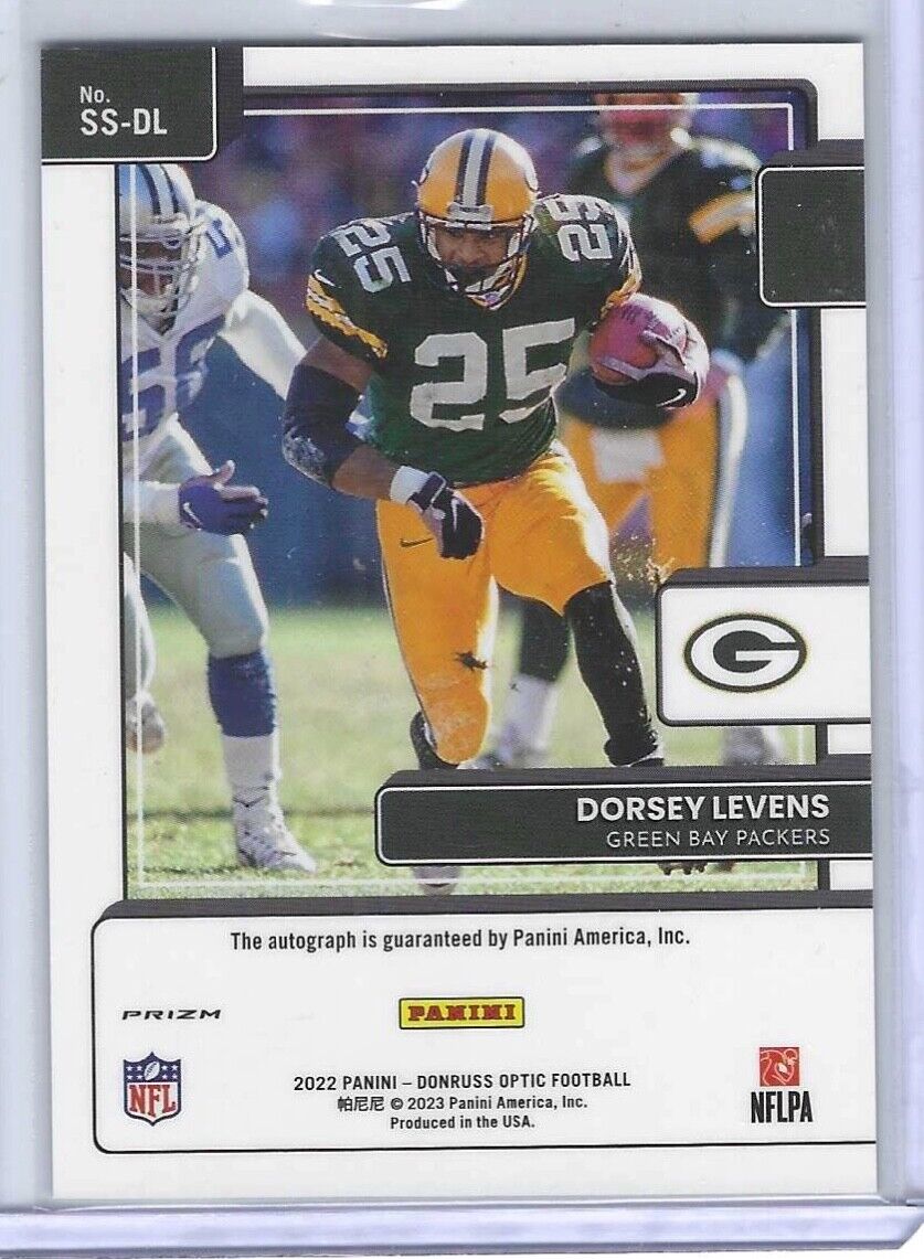 DORSEY LEVENS 2022 PANINI DONRUSS OPTIC SILVER HOLO PRIZM SIGNATURE SERIES AUTO