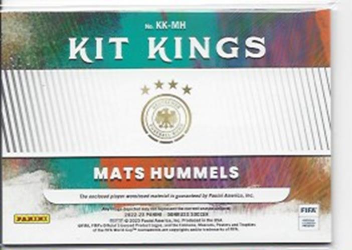 MATS HUMMELS 2022-23 DONRUSS FIFA KIT KINGS GERMANY JERSEY