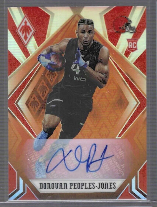 DONOVAN PEOPLES-JONES 2020 PANINI PHOENIX ORANGE PRIZM ROOKIE AUTO RC #D 29/50