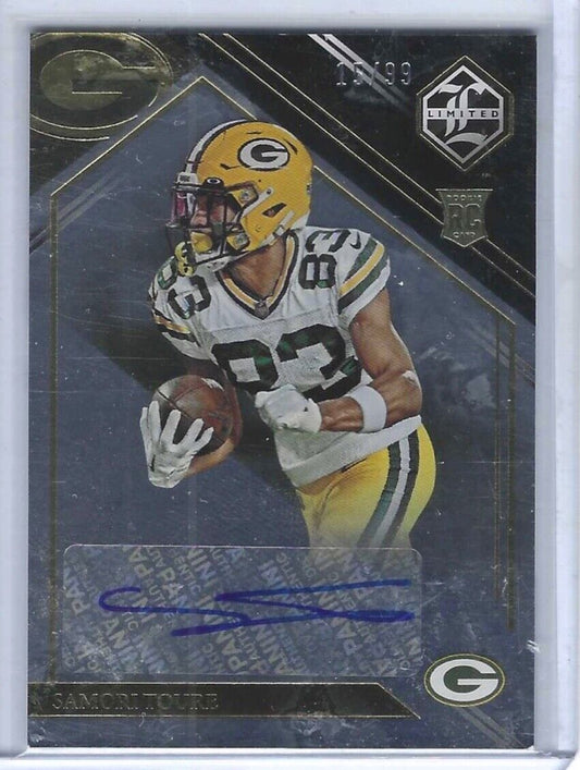 SAMORI TOURE 2022 PANINI LIMITED GOLD SILVER FOIL ROOKIE AUTO RC #D 15/99