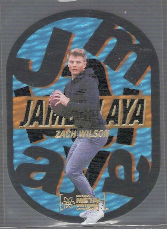 ZACH WILSON 2021 METAL UNIVERSE CHAMPIONS JAMBALAYA DIE CUT SSP ROOKIE RC #4