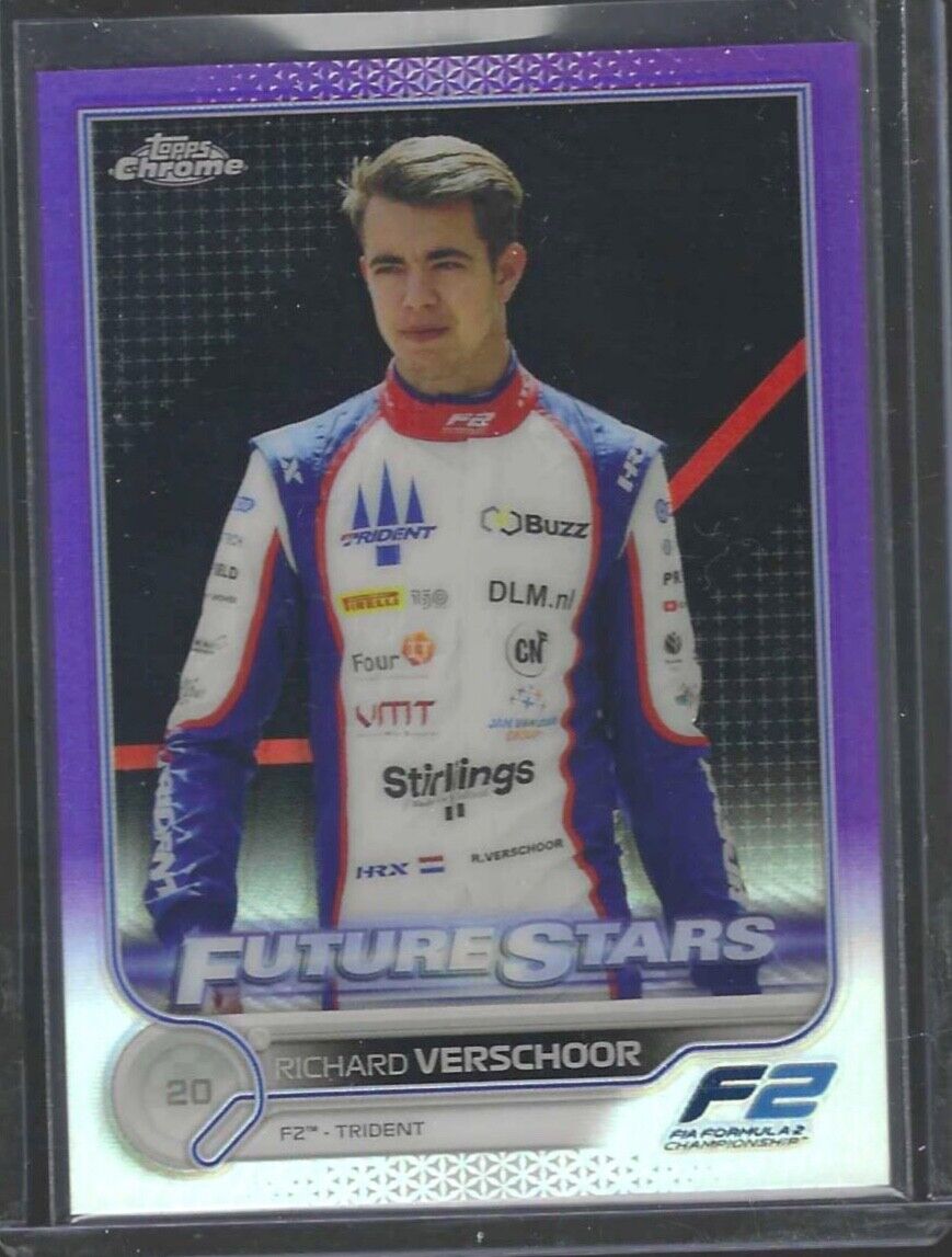 RICHARD VERSCHOOR 2022 TOPPS CHROME F1 PURPLE REFRACTOR #D 107/399