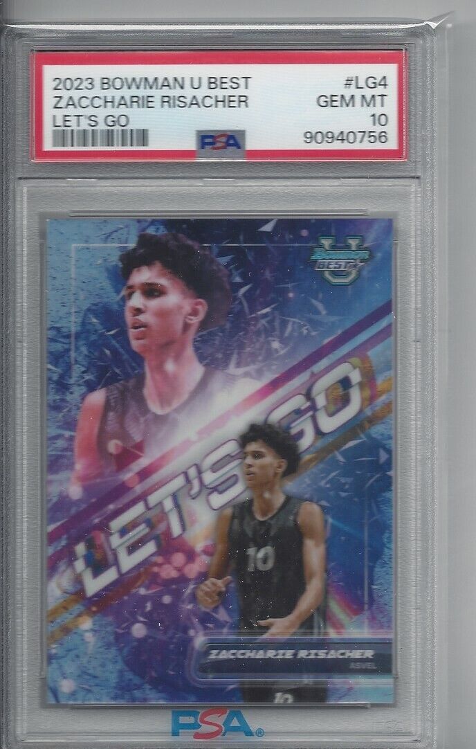 ZACCHARIE RISACHER 2023 BOWMANS BEST UNIVERSITY LETS GO SSP PRODUCT HIT PSA 10