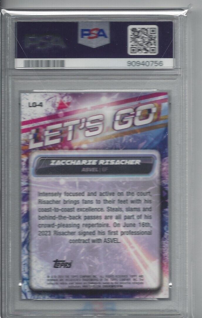 ZACCHARIE RISACHER 2023 BOWMANS BEST UNIVERSITY LETS GO SSP PRODUCT HIT PSA 10