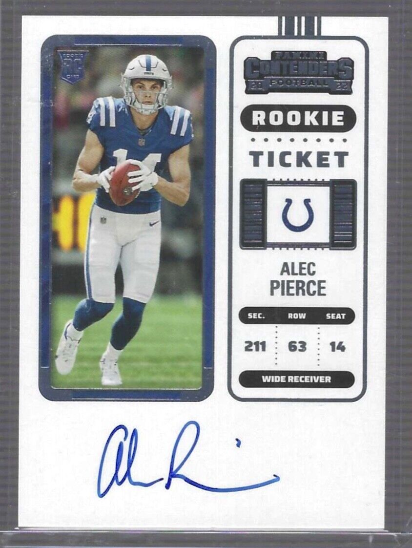 ALEC PIERCE 2022 PANINI CONTENDERS ROOKIE TICKET ON CARD AUTO RC #103