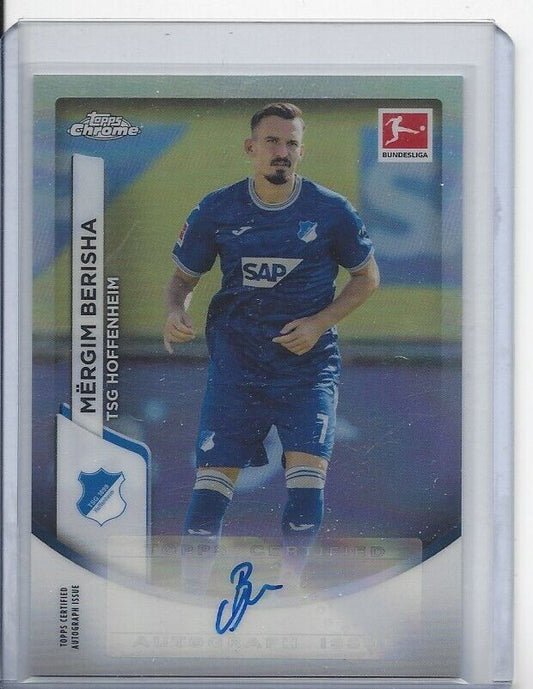 MERGIM BERISHA 2023-24 TOPPS CHROME BUNDESLIGA HOFFENHEIM REFRACTOR AUTO