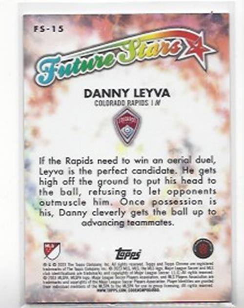 DANNY LEYVA 2023 TOPPS CHROME MLS FUTURE STARS GOLD REFRACTOR #D 16/50