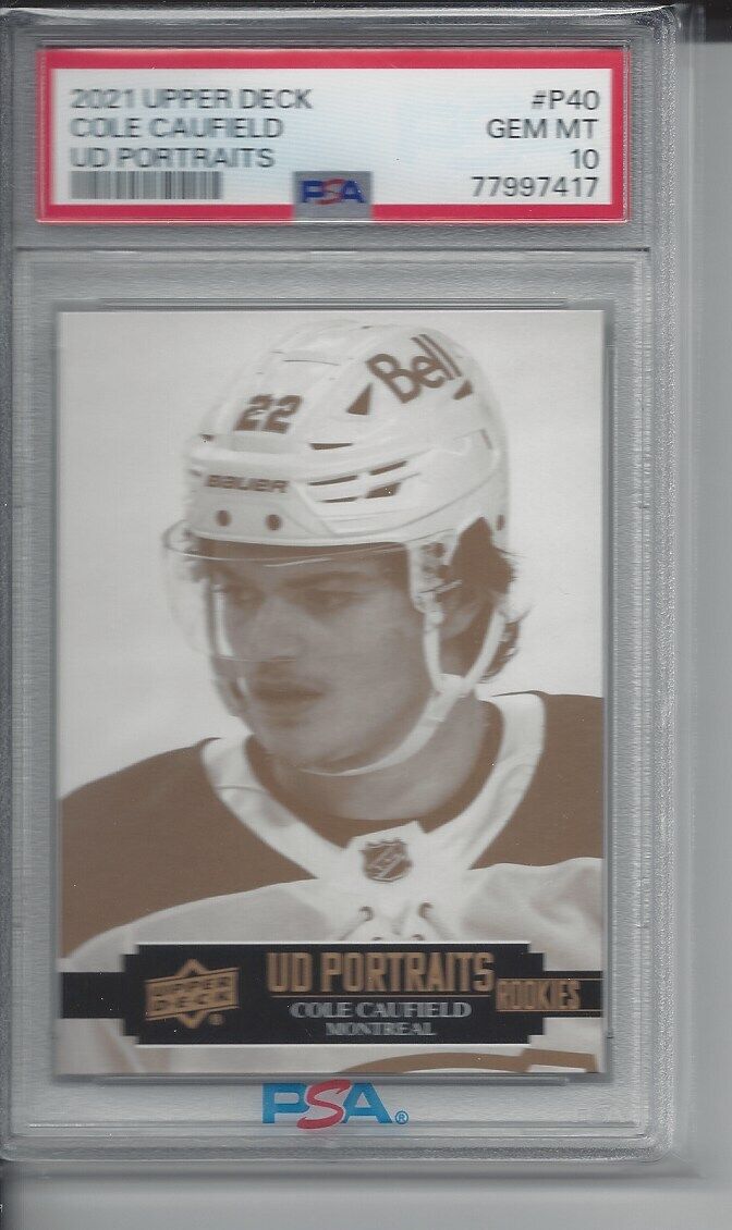 COLE CAUFIELD 2021 UPPER DECK UD PORTRAITS #40 PSA 10 GEM MINT POP 16