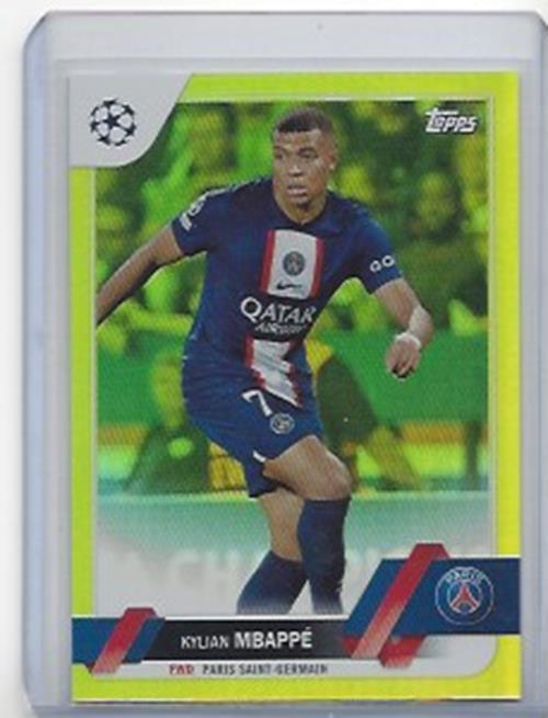 KYLIAN MBAPPE 2022-23 TOPPS CLUB COMPETITIONS YELLOW FOIL #D 228/299