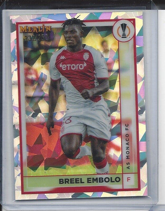 BREEL EMBOLO 2022-23 TOPPS MERLIN CHROME ATOMIC ICE REFRACTOR #D 232/250