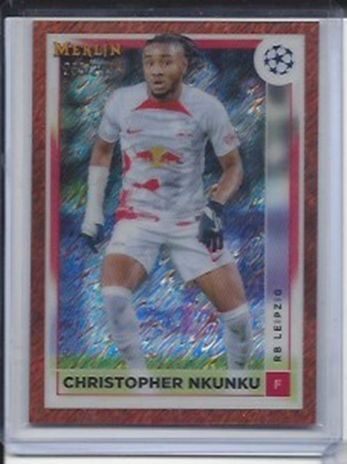 CHRISTOPHER NKUNKU 2022-23 TOPPS MERLIN CHROME ROSE GOLD SHIMMER REFRACTOR /299