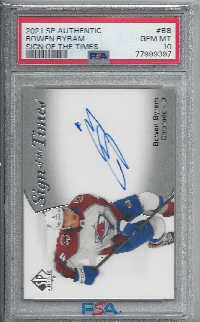 BOWEN BYRAM 2021 SP AUTHENTIC SIGN OF THE TIMES AUTO RC PSA 10 GEM MINT POP 1/1