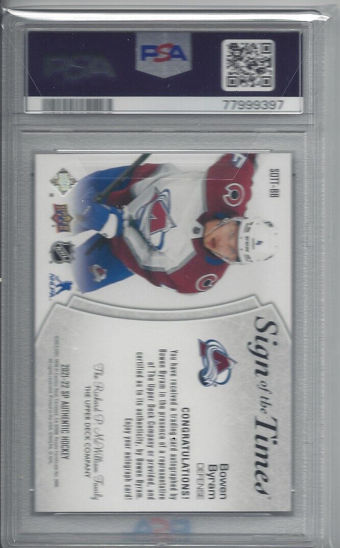 BOWEN BYRAM 2021 SP AUTHENTIC SIGN OF THE TIMES AUTO RC PSA 10 GEM MINT POP 1/1