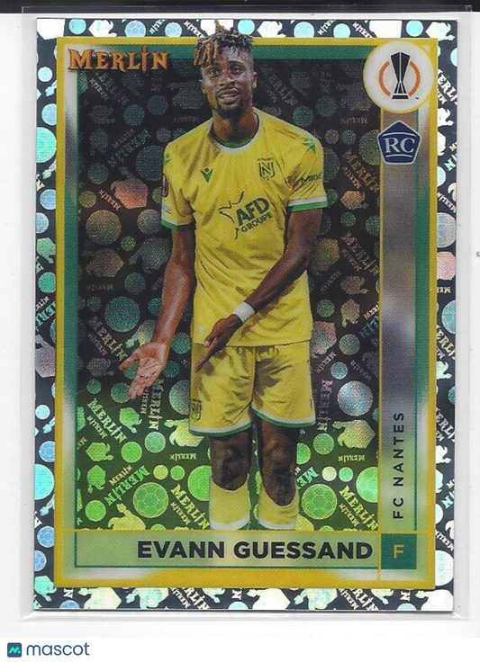 EVANN GUESSAND 2022-23 TOPPS MERLIN CHROME VINTAGE SP REFRACTOR RC #110