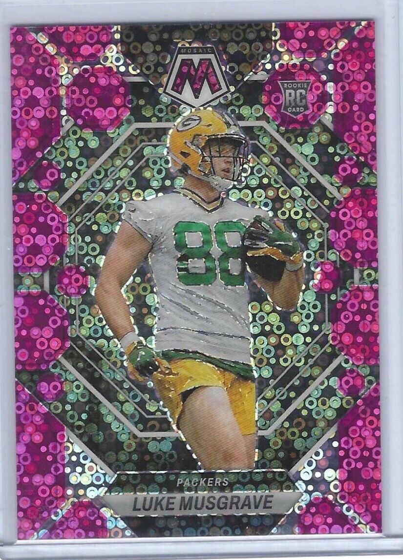 LUKE MUSGRAVE 2023 PANINI MOSAIC PINK DISCO PRIZM ROOKIE RC #D 07/20