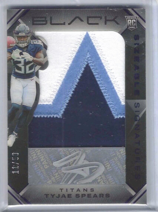 TYJAE SPEARS 2023 PANINI BLACK SIZEABLE ROOKIE JUMBO PATCH AUTO RC #D 11/50