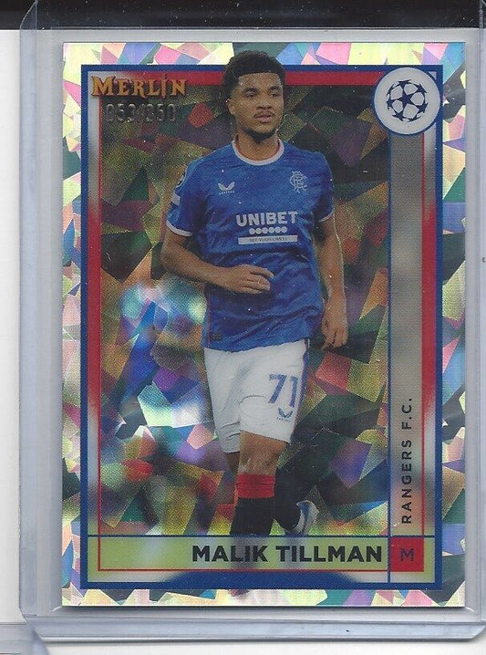MALIK TILLMAN 2022-23 TOPPS MERLIN CHROME ATOMIC ICE REFRACTOR #D 53/250