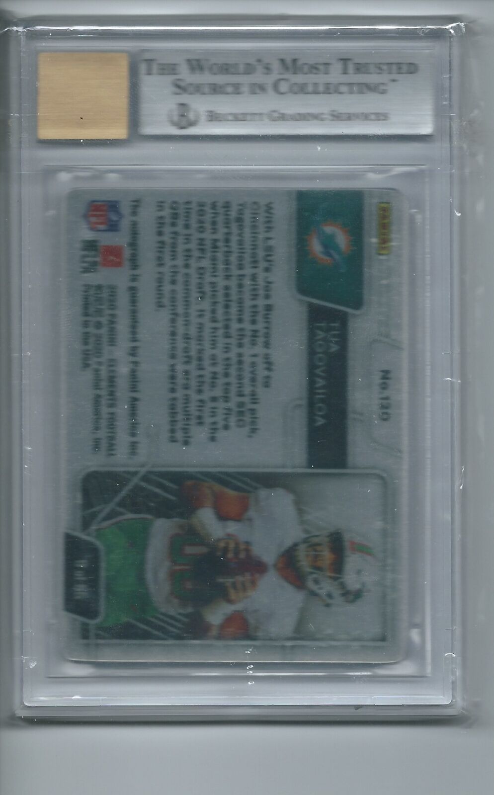 TUA TAGOVAILOA 2020 PANINI ELEMENTS AU METAL CARD AUTO RC #D 9/55 BGS 9 POP 1/1