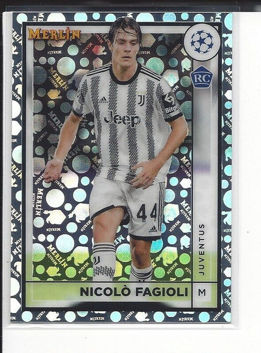 NICOLO FAGIOLI 2022-23 TOPPS MERLIN CHROME VINTAGE SP REFRACTOR RC #79