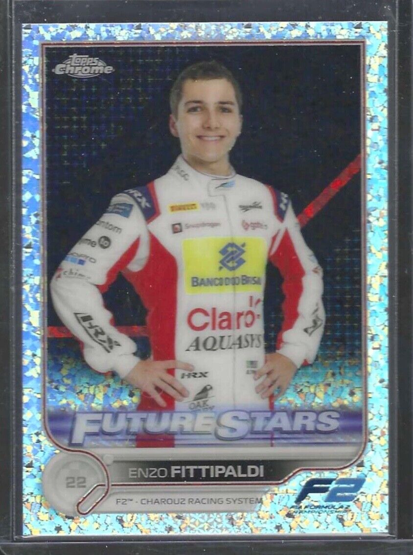 ENZO FITTIPALDI 2022 TOPPS CHROME F1 SPECKLE REFRACTOR FUTURE STARS #D 186/299