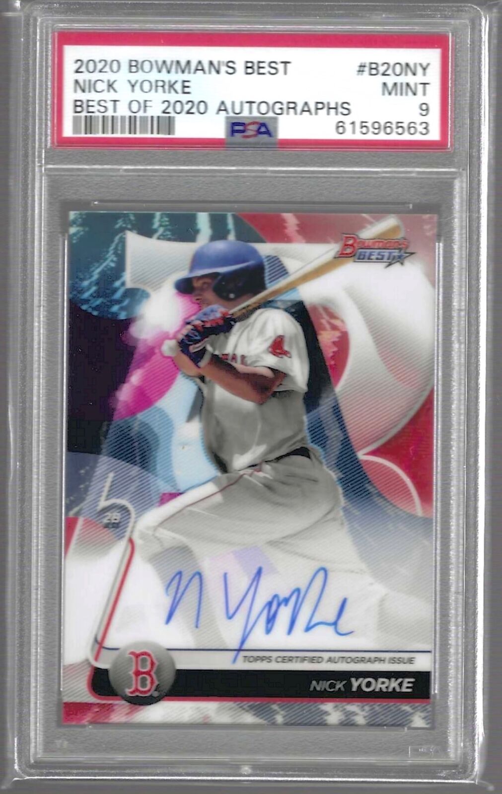 NICK YORKE 2020 BOWMANS BEST OF 2020 PROSPECT AUTO #B20-NY PSA 9 MINT POP 26