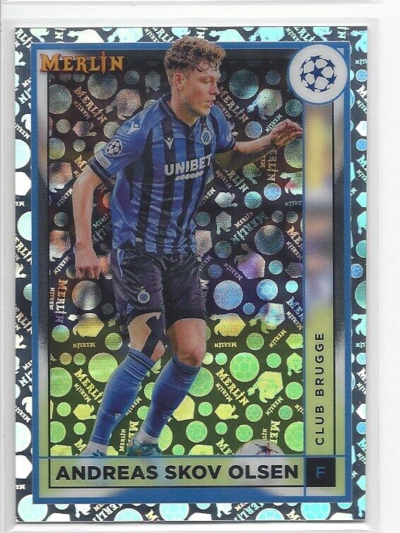 ANDREAS SKOV OLSEN 2022-23 TOPPS MERLIN CHROME VINTAGE SP REFRACTOR #44