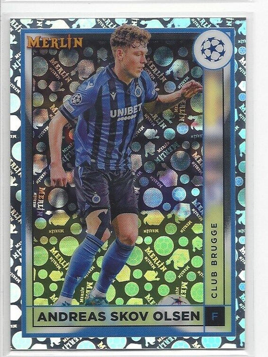 ANDREAS SKOV OLSEN 2022-23 TOPPS MERLIN CHROME VINTAGE SP REFRACTOR #44