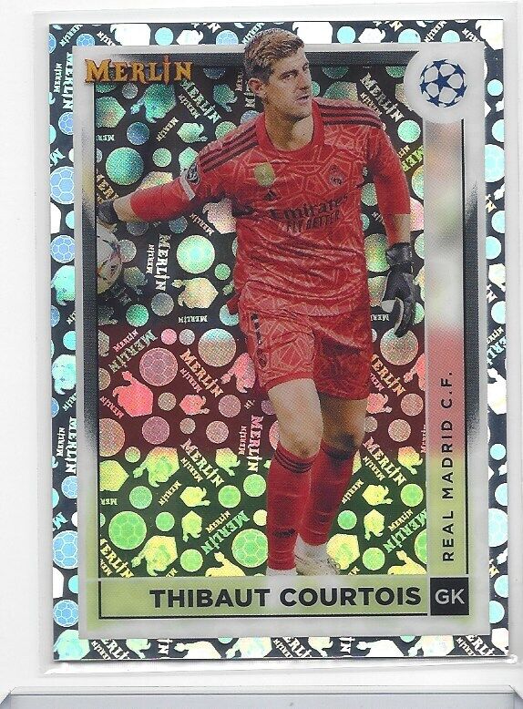THIBAUT COURTOIS 2022-23 TOPPS MERLIN CHROME VINTAGE SP REFRACTOR #117