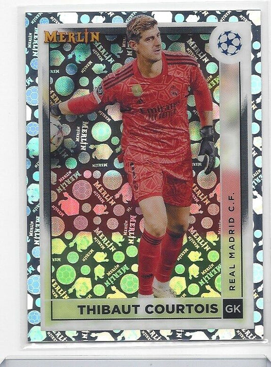 THIBAUT COURTOIS 2022-23 TOPPS MERLIN CHROME VINTAGE SP REFRACTOR #117