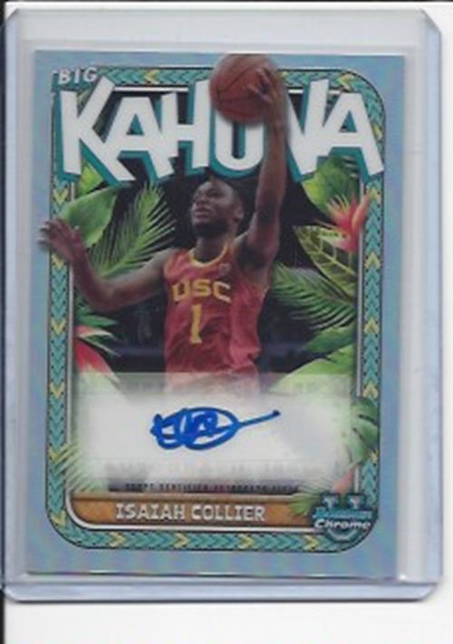 ISAIAH COLLIER 2023-24 BOWMAN CHROME UNIVERSITY BIG KAHUNA REFRACTOR AUTO /150