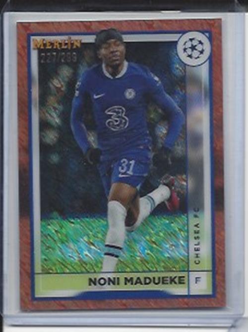 NONI MADUEKE 2022-23 TOPPS MERLIN CHROME ROSE GOLD SHIMMER REFRACTOR #D 227/299