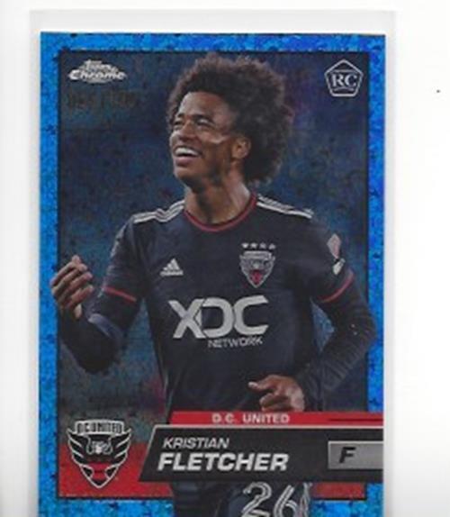 KRISTIAN FLETCHER 2023 TOPPS CHROME MLS BLUE MINI DIAMOND REFRACTOR RC #D 56/199
