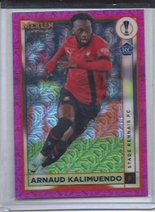 ARNAUD KALIMUENDO 2022-23 TOPPS MERLIN CHROME PINK MOJO REFRACTOR RC #D 39/275