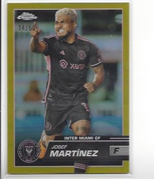 JOSEF MARTINEZ 2023 TOPPS CHROME MLS GOLD PHOTO VARIATION REFRACTOR SP #D 14/50