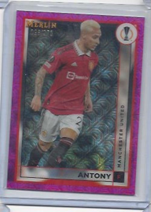 ANTONY 2022-23 TOPPS MERLIN CHROME PINK MOJO REFRACTOR #D 98/275