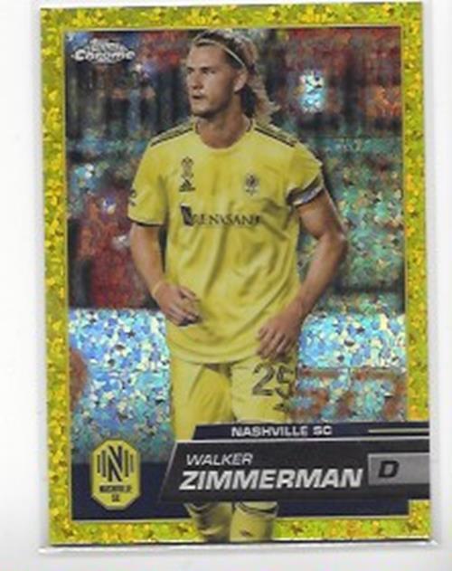 WALKER ZIMMERMAN 2023 TOPPS CHROME MLS GOLD MINI DIAMOND REFRACTOR #D 10/50