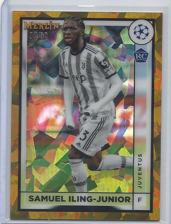 SAMUEL ILING JUNIOR 2022-23 TOPPS MERLIN CHROME GOLD ATOMIC ICE REFRACTOR RC /50