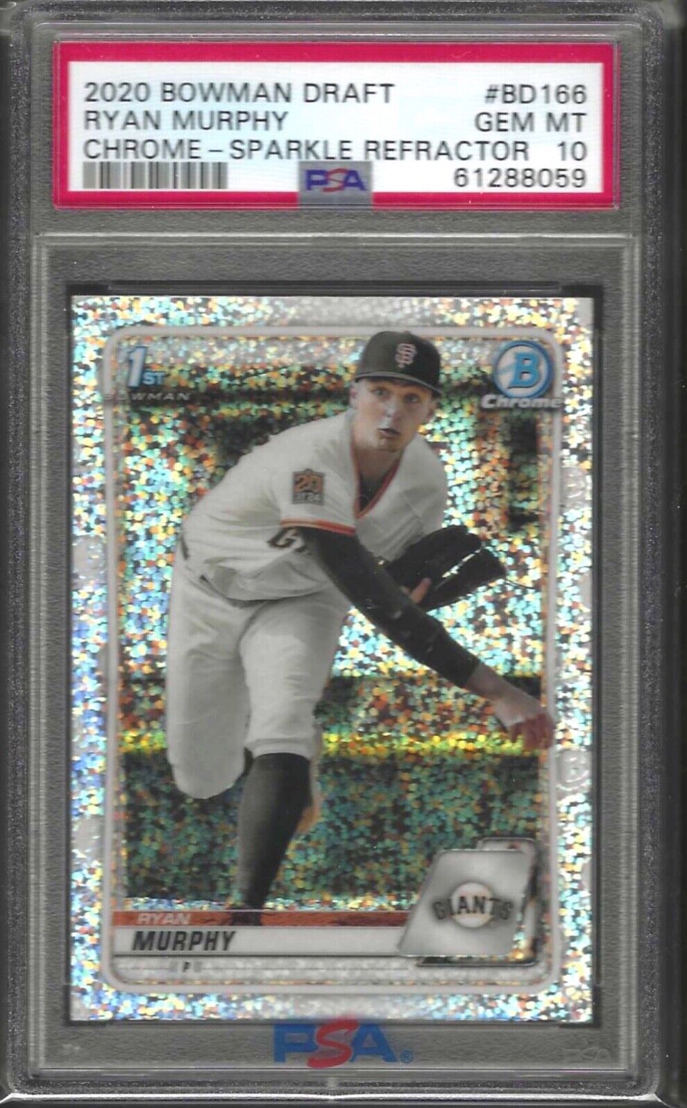 RYAN MURPHY 2020 BOWMAN DRAFT SPECKLE REFRACTOR 1ST PROSPECT #BD166 PSA 10 POP 2
