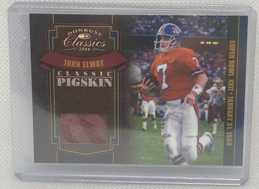 JOHN ELWAY 2006 DONRUSS CLASSICS CLASSIC PIGSKIN SUPER BOWL XXII USED BALL /250