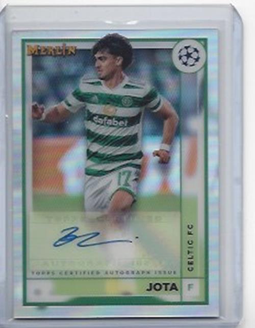 JOTA 2022-23 TOPPS MERLIN CHROME REFRACTOR CELTIC AUTO