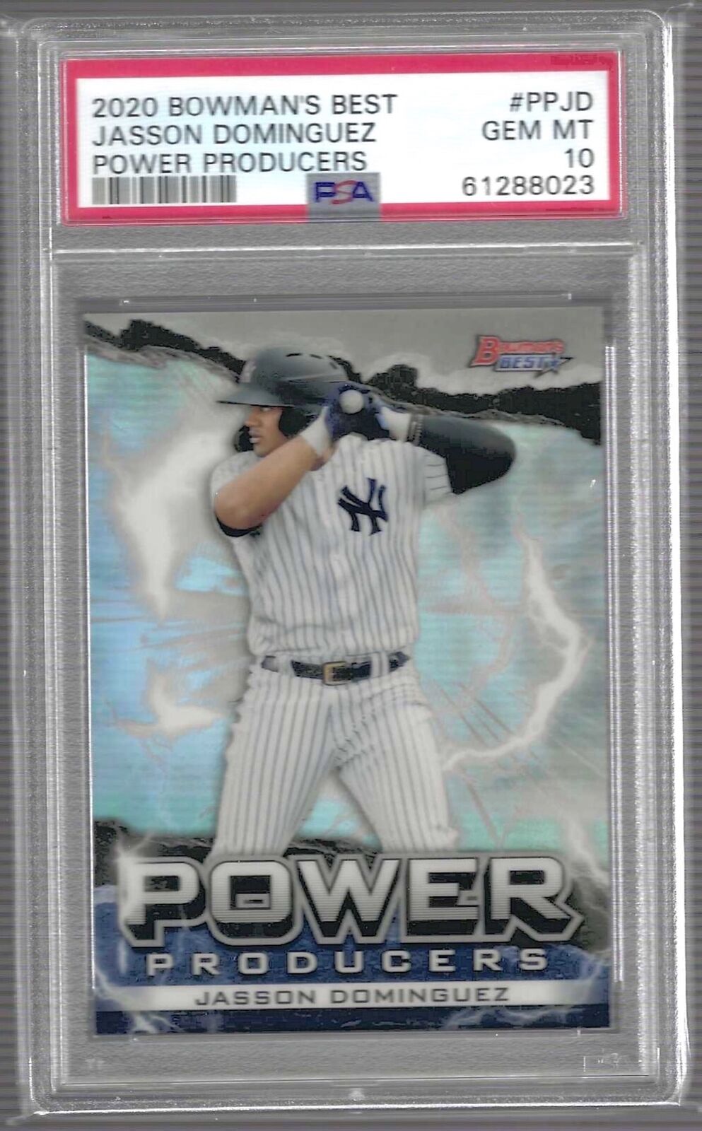 JASSON DOMINGUEZ 2020 BOWMANS BEST POWER PRODUCERS PROSPECT REFRACTOR PSA 10 GEM