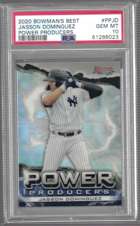 JASSON DOMINGUEZ 2020 BOWMANS BEST POWER PRODUCERS PROSPECT REFRACTOR PSA 10 GEM