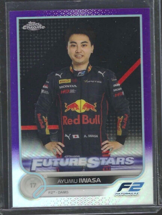 AYUMU IWASA 2022 TOPPS CHROME F1 PURPLE REFRACTOR FUTURE STARS #D 224/399