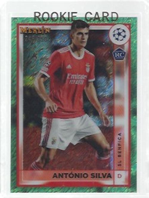 ANTONIO SILVA 2022-23 TOPPS MERLIN CHROME GREEN SHIMMER REFRACTOR RC #D 246/350